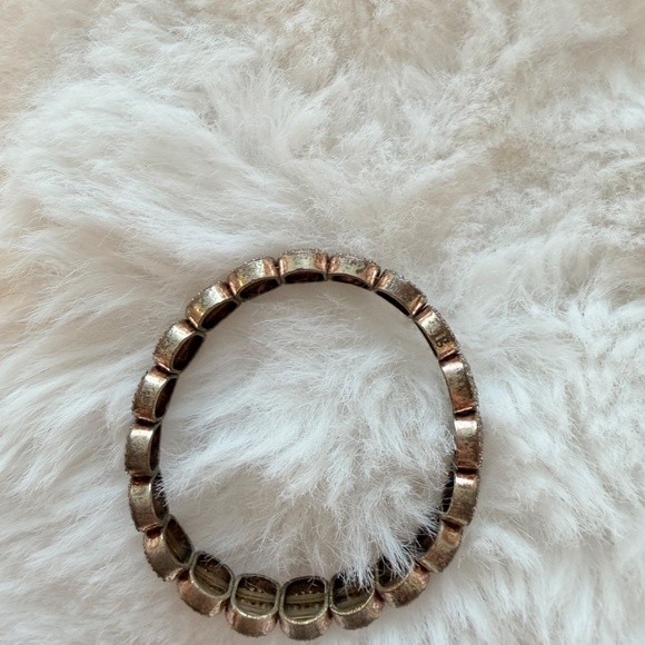 Lisa Gozlan Smiley Face Bracelet / Rose Gold / White / 6" - Picture 4 of 5